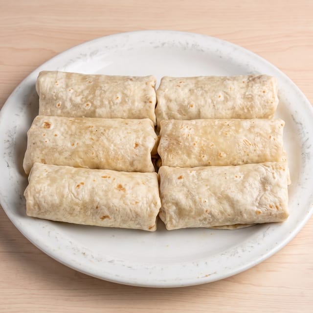 6 Bean and Cheese Burritos.